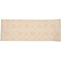 Living and Home Vintage Damask Wallpaper Roll with Symmetrical Blooms & Curled Vines in Gold