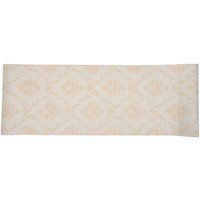 Living and Home Vintage Damask Wallpaper Roll with Symmetrical Blooms & Curled Vines in Beige