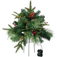 Living and Home 1 Pack Artificial Christmas Tree Urn Filler Decoration in Green