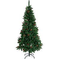 Living and Home 6FT/1.8M Artificial Christmas Tree with Foldable Metal Stand in Green