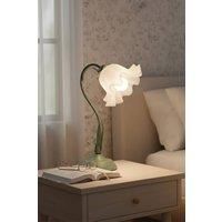 Living and Home Artistic Flower Table Lamp in Green