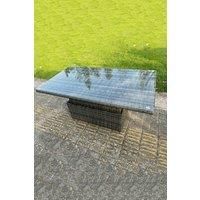 PE Wicker Rattan Garden Furniture Lifting Adjustable Rising Dining or Coffee Table