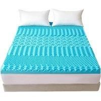 Cooling 7-Zone Memory Foam Mattress Topper - Hypoallergenic, Breathable, 5 Sizes, 2 Depths