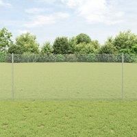 Garden Fence Set Set of 2 Galvanised Steel 1 m high, 25 m long