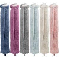 Hot Water Bottle With A Faux-Fur Cover - Navy