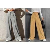 Women'S High-Waisted Flared Pants In 5 Sizes & 6 Colours - Black