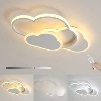 Cloud Ceiling Light,32w Creative LED Ceiling Lamp with Dimmable Remote Control 3000-6500k 2800lm,for Living Room