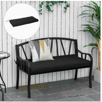 Outsunny Loveseat Garden Bench Cushion - Black