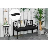 Outsunny Loveseat Garden Bench Cushion - Black