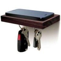 ilovehandles Plank Floating Wood Shelf with a Magnetic Underside for Phone/Keys