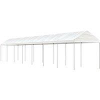 Gazebo with Roof White 15.61x2.28x2.69 m Polyethylene