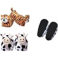 Fuzzy Animal Slippers - 2 Styles! - Black