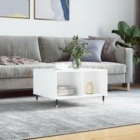 Coffee Table High Gloss White 60x50x36.5 cm Engineered Wood