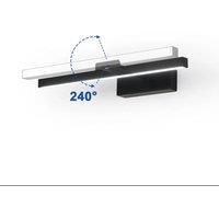 9W Adjustable Angle LED Mirror Headlight, 40CM Long, Black Appearance, 6000K White Mirror Headlight, Suitable for Dressing Rooms