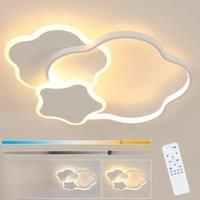 31W Star Ceiling Light, 3000-6500K Infinite Dimming with Remote Control Ceiling Light, Modern Minimalist White Ceiling Light
