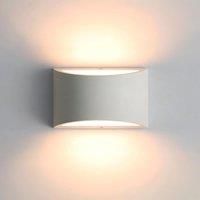 Geometric Plaster Wall Light,7W Warm White Art Deco Light 20x13x9cm
