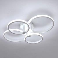 Round Modern Led Ceiling Light 48W White Aluminum