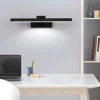 LED long strip adjustable angle mirror headlight black