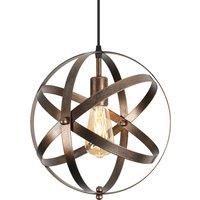 Industrial Retro Red Rust Ball Style Chandelier, 30x30cm