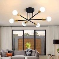 Vintage Industrial Ceiling Lamp for Living Room and Bedroom,Modern Sputnik Lamps 6 Lights,E27 Base