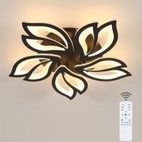 Petal acrylic ceiling light all black 5 heads