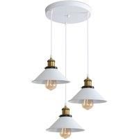 Retro Iron Chandelier White Without Light Source