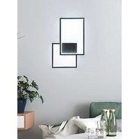 34W Square Aluminum Wall Lamp, 6500K White Light Wall Lamp, Black Minimalist Wall Lamp Suitable for Bedrooms and Living Rooms