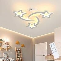 Goeco Meteorite Acrylic Ceiling Light Remote Dimmable 3-Light White