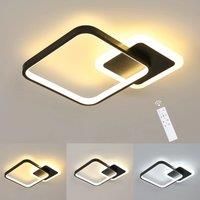20W Square Acrylic LED Ceiling Lamp, Infinite Dimming with Remote Control LED Ceiling Light for Bedroom, Living Room, Corridor