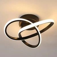 Modern LED Ceiling Light, 30 W LED Ceiling Light with Flower Shape for Bedroom, Hallway, Kitchen, Bathroom, Warm Light 3000K, Bl