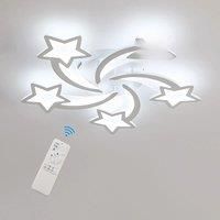 Dimmable Modern LED Ceiling Light, 50W Creative Ceiling Lamp,Metal Acrylic Ceiling Light with Remote Control,for Bedroom
