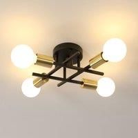 Retro Iron Ceiling Lamp 28*28*15 Without Light Source