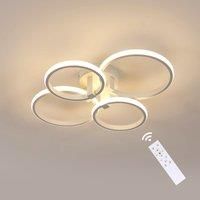 GOECO Round Aluminum Ceiling Light White 4 Heads 56*48.5*11.5cm