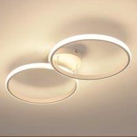 Goeco Round LED Aluminum Ceiling Light White Round 36W Round Frame Diameter 31cm Warm Light 220V