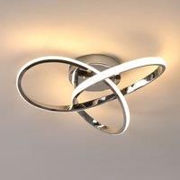 Goeco Clover LED Aluminum Ceiling Light Chrome Warm Light