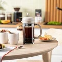 BODUM Caffettiera 3 Cup French Press Coffee Maker, White, 0.35 l, 12 oz