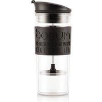 Bodum 11100-01BUS, Black, Tea and Coffee Press, Plastic Insulated Travel Mug, 15 Ounce