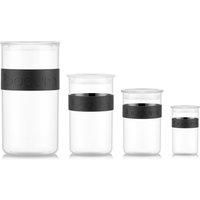 Bodum Storage Jar, Black, 4 x 0.25 l, 3 x 0.6 l, 3 x 1 l, 2 x 2 l