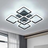 Modern LED Ceiling Light,60W 6800LM Acrylic LED Ceiling Lamp,6500K Cool White Light,Square LED Ceiling Light for Living Room