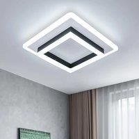 Modern LED Ceiling Light,30W 3400 LM LED Ceiling Light Square Indoor,Black Acrylic Ceiling Lighting for Bedroom,Kitchen 6500K