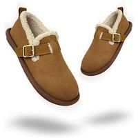 Birkenstock Inspired Faux Suede Buckled Mules In 5 Colours And 5 Sizes For Women - Black