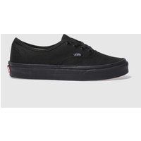 Mens Vans Authentic Black Mono Trainers Shoes