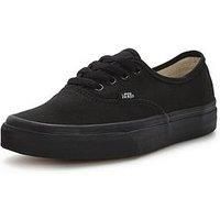 Mens Vans Authentic Black Mono Trainers Shoes