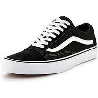 Vans Unisex Adults Old Skool Classic Suede/Canvas Sneakers, Black (Black/White), 3 UK (35 EU)