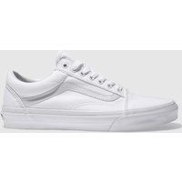 Vans Old Skool Canvas Trainers White Mono - 9 UK