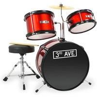 3Rd Avenue 3 Piece Kids Junior Drum Kit - Red