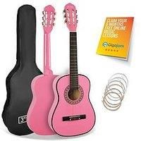 3RD AVENUE STX20 1/2 Size Classical Guitar Bundle - Pink