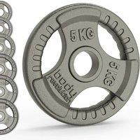 Olympic Tri Grip Cast Iron Weight Plates Pairs Sets 2 x 5kg