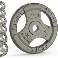 Body Revolution Olympic Tri Grip Cast Iron Weight Plates Pairs Sets 2 X 25Kg
