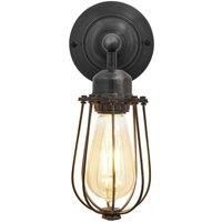 Orlando Wire Cage Wall Light, 4 Inch, Pewter
